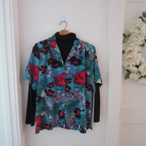 TANJAY XL Vintage Hawaii Blouse - Picture 6 of 6